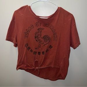 sriracha flowy crop top ! 🧡